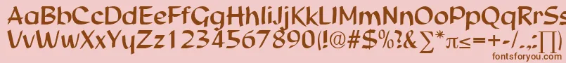 StudioDb Font – Brown Fonts on Pink Background