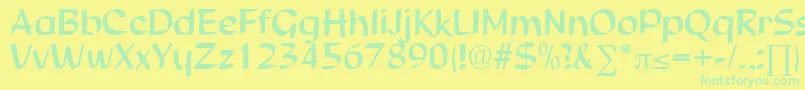 StudioDb Font – Green Fonts on Yellow Background