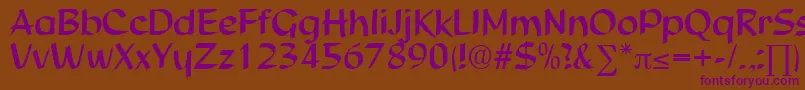 StudioDb Font – Purple Fonts on Brown Background