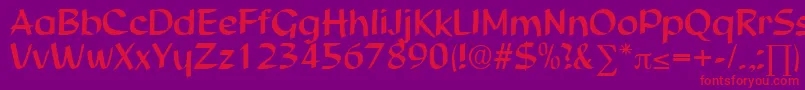 StudioDb Font – Red Fonts on Purple Background