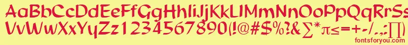 StudioDb Font – Red Fonts on Yellow Background