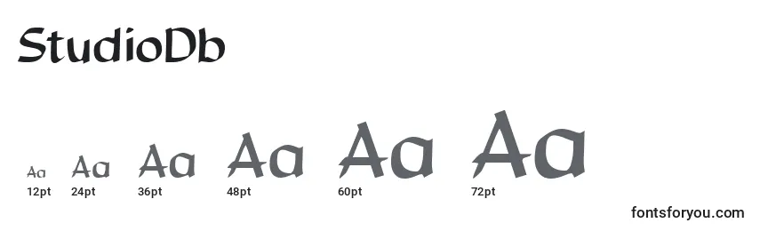 StudioDb Font Sizes