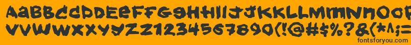 Hold Font – Black Fonts on Orange Background