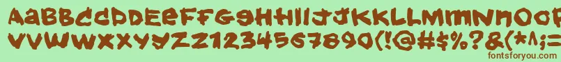 Hold Font – Brown Fonts on Green Background