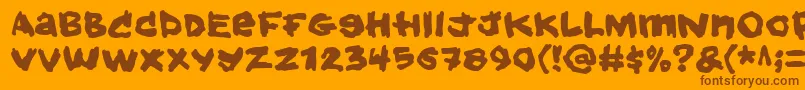 Hold Font – Brown Fonts on Orange Background