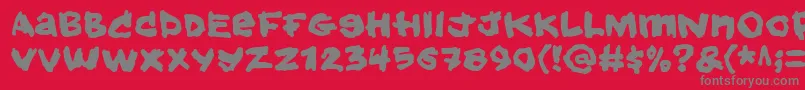 Hold Font – Gray Fonts on Red Background