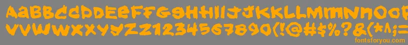 Hold Font – Orange Fonts on Gray Background
