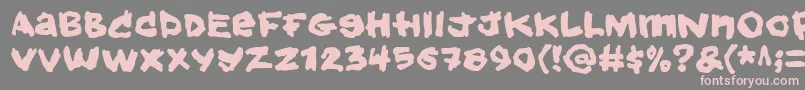 Hold Font – Pink Fonts on Gray Background