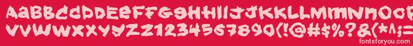 Hold Font – Pink Fonts on Red Background