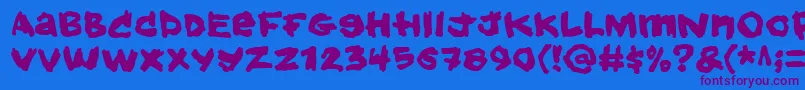 Hold Font – Purple Fonts on Blue Background