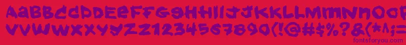 Hold Font – Purple Fonts on Red Background