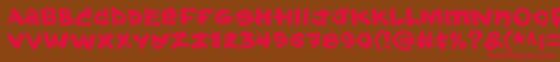 Hold Font – Red Fonts on Brown Background