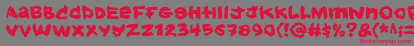 Hold Font – Red Fonts on Gray Background