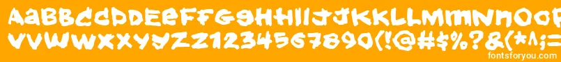 Hold Font – White Fonts on Orange Background