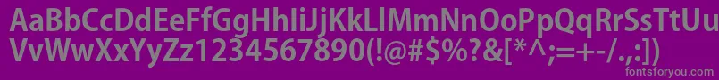フォントKozgoproBold – 紫の背景に灰色の文字