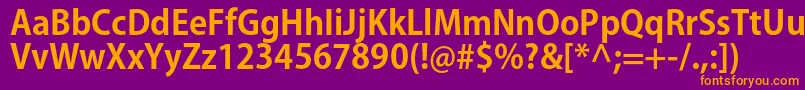 KozgoproBold Font – Orange Fonts on Purple Background
