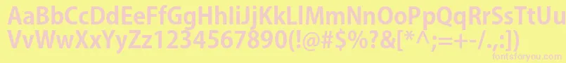 KozgoproBold Font – Pink Fonts on Yellow Background