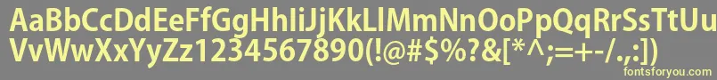 KozgoproBold Font – Yellow Fonts on Gray Background