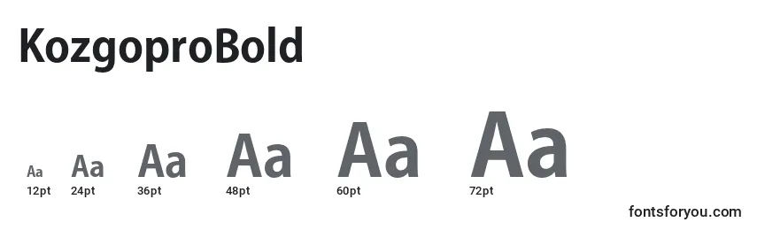 KozgoproBold Font Sizes