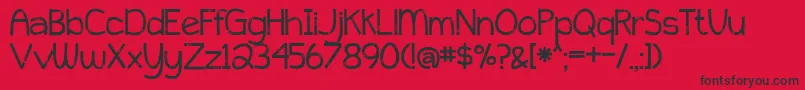 BmdPeytonJenniferDecorated Font – Black Fonts on Red Background