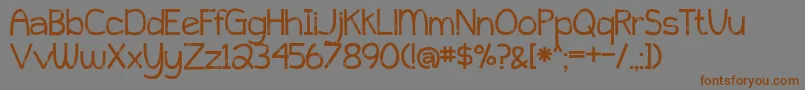 BmdPeytonJenniferDecorated Font – Brown Fonts on Gray Background