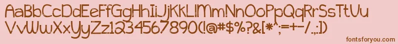 BmdPeytonJenniferDecorated Font – Brown Fonts on Pink Background