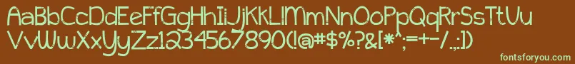 BmdPeytonJenniferDecorated Font – Green Fonts on Brown Background