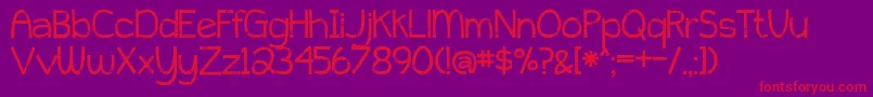 BmdPeytonJenniferDecorated Font – Red Fonts on Purple Background