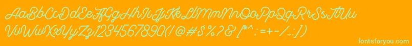 Weitere Informationen zur BeautifulHoliday-Schriftart BeautifulHoliday-Schriftart – Grüne Schriften auf orangefarbenem Hintergrund