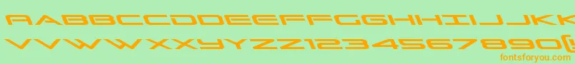 Grandsportleft Font – Orange Fonts on Green Background