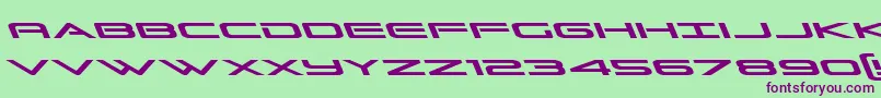 Grandsportleft Font – Purple Fonts on Green Background