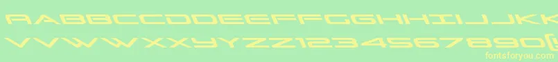 Grandsportleft Font – Yellow Fonts on Green Background