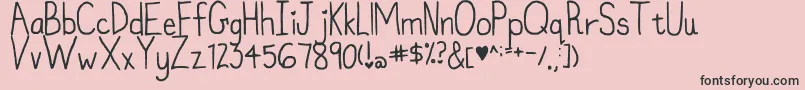 MyFontIsntFunkyEnough Font – Black Fonts on Pink Background