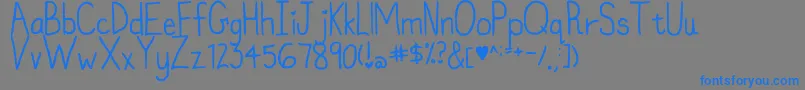 MyFontIsntFunkyEnough Font – Blue Fonts on Gray Background
