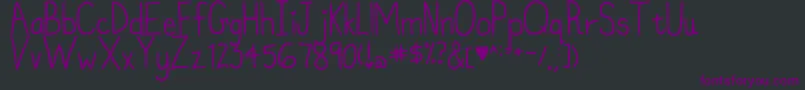 MyFontIsntFunkyEnough Font – Purple Fonts on Black Background