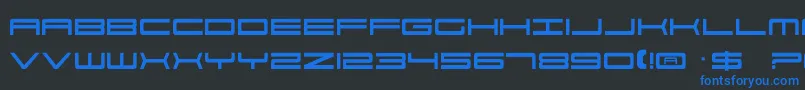 911Porscha Font – Blue Fonts on Black Background