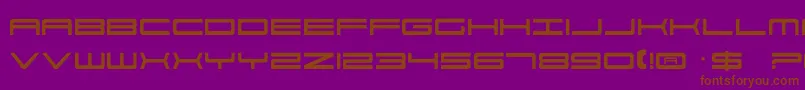 911Porscha Font – Brown Fonts on Purple Background