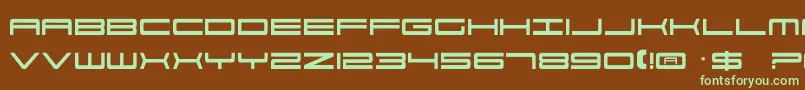 911Porscha Font – Green Fonts on Brown Background