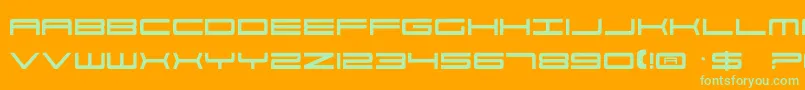 911Porscha Font – Green Fonts on Orange Background