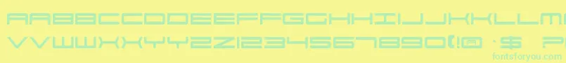 911Porscha Font – Green Fonts on Yellow Background