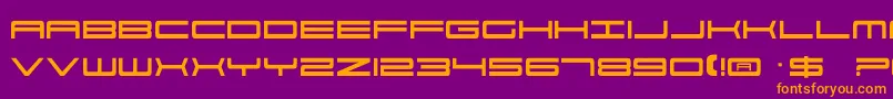 911Porscha Font – Orange Fonts on Purple Background