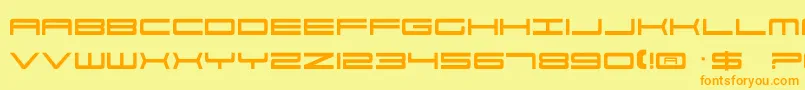 911Porscha Font – Orange Fonts on Yellow Background