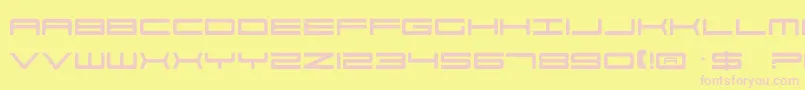 911Porscha Font – Pink Fonts on Yellow Background