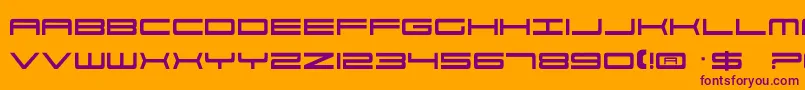 911Porscha Font – Purple Fonts on Orange Background