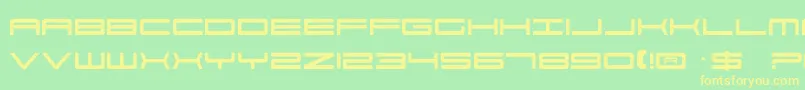 911Porscha Font – Yellow Fonts on Green Background