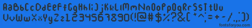 Octagon Font – Black Fonts on Blue Background