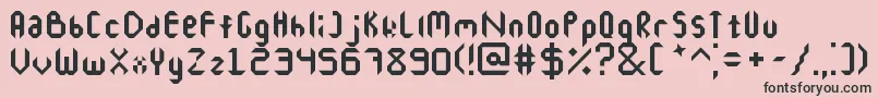 Octagon Font – Black Fonts on Pink Background