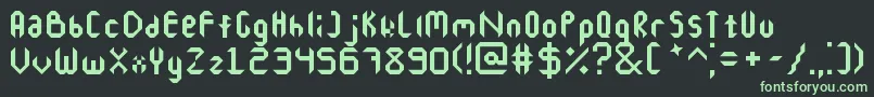 Octagon Font – Green Fonts on Black Background
