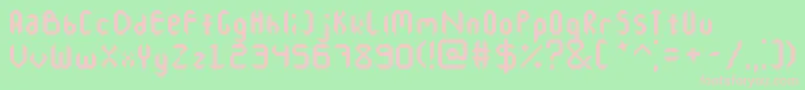 Octagon Font – Pink Fonts on Green Background