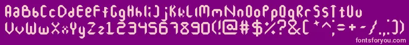 Octagon Font – Pink Fonts on Purple Background